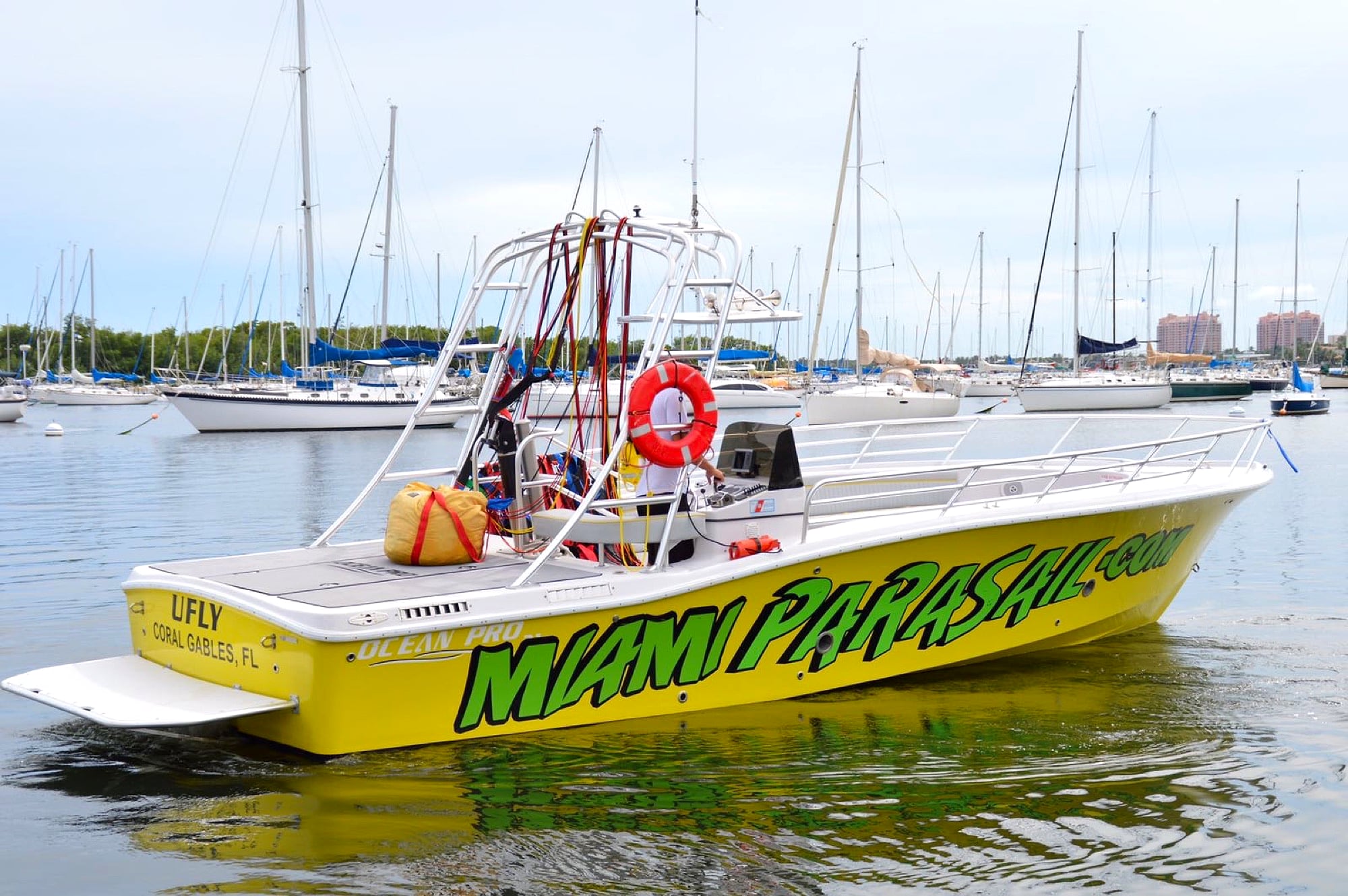 Parasailing at Miami Jetski — Miami, Dinner Key Marina